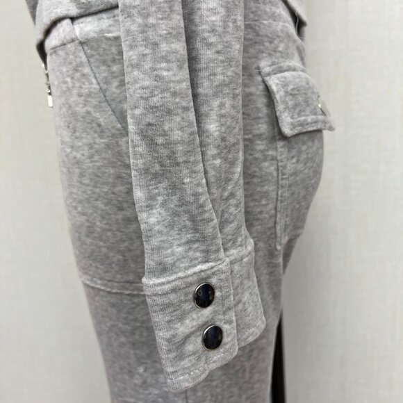 Vintage New Y2K Deadstock Rampage Velour Track Suit Pants Jacket Gray Medium - Picture 5 of 8